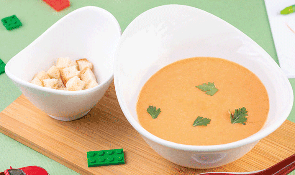 Суп-пюре овощной с гренками